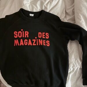 Black Sweatshirt with Red Text